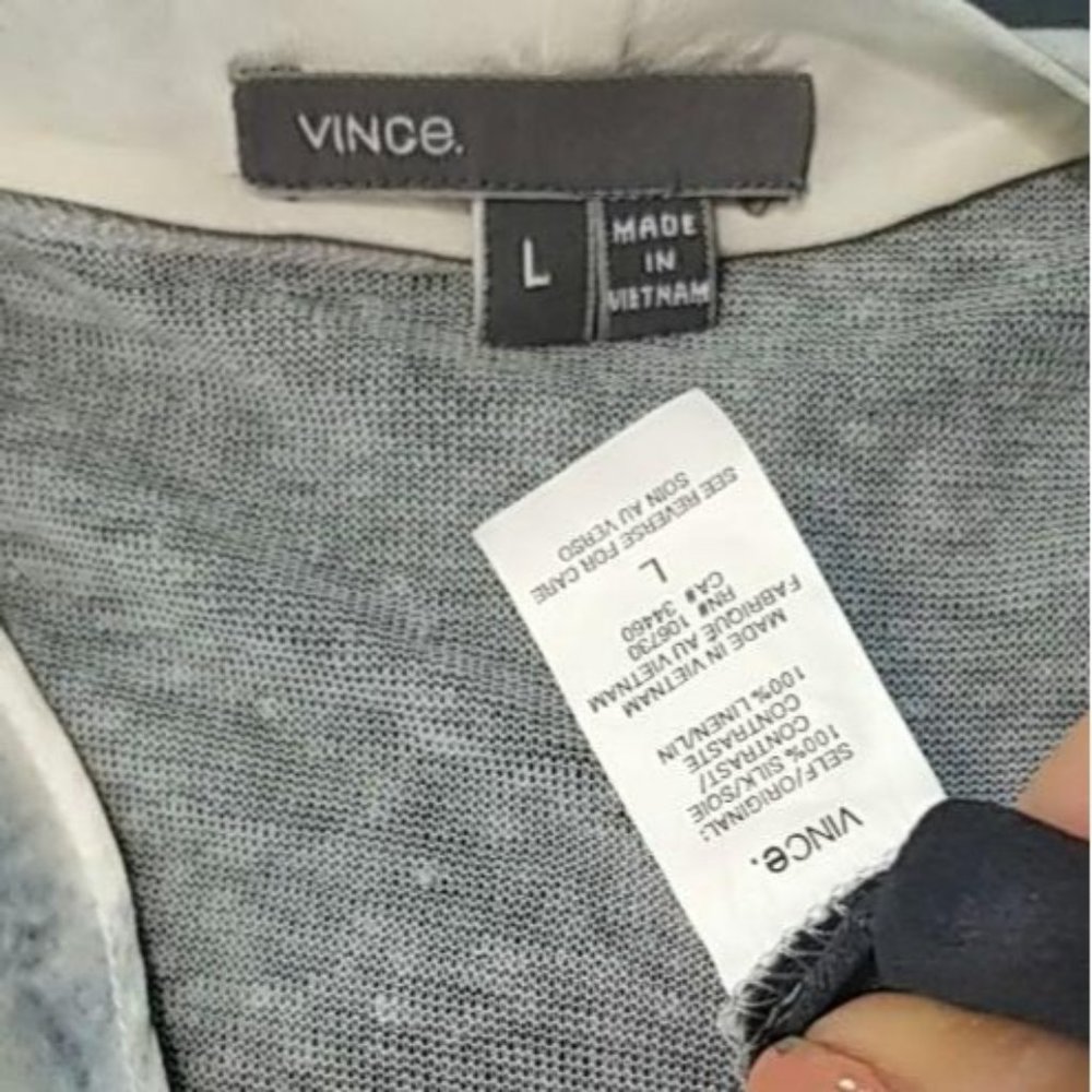 Vince Silk Sleeveless Blouse Tank Top Large - Picture 5 of 5